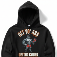 Load image into Gallery viewer, "Get Yo Ass" Pickleball - On The Court 01 - Lane Seven LS14001 Premium Hooded Sweatshirt