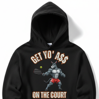 Load image into Gallery viewer, "Get Yo Ass" Pickleball - On The Court 02 - Lane Seven LS14001 Premium Hooded Sweatshirt