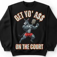 Load image into Gallery viewer, "Get Yo Ass" Pickleball - On The Court 03 - Gildan 18000 Crewneck Sweatshirt
