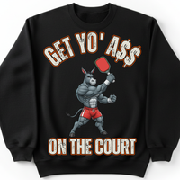 Load image into Gallery viewer, "Get Yo Ass" Pickleball - On The Court 04 - Gildan 18000 Crewneck Sweatshirt