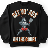 Load image into Gallery viewer, "Get Yo Ass" Pickleball - On The Court 05 - Gildan 18000 Crewneck Sweatshirt