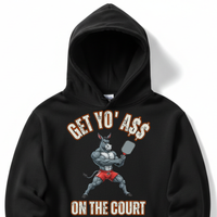 Load image into Gallery viewer, "Get Yo Ass" Pickleball - On The Court 05 - Lane Seven LS14001 Premium Hooded Sweatshirt