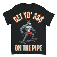 Load image into Gallery viewer, "Get Yo Ass" Skateboarding - On The Pipe 01 - Gildan 5000 Heavy Cotton Tee