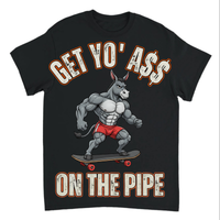 Load image into Gallery viewer, "Get Yo Ass" Skateboarding - On The Pipe 02 - Gildan 5000 Heavy Cotton Tee