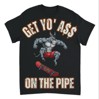 Load image into Gallery viewer, "Get Yo Ass" Skateboarding - On The Pipe 03 - Gildan 5000 Heavy Cotton Tee