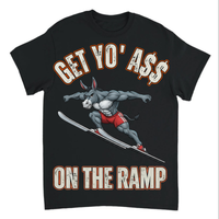 Load image into Gallery viewer, "Get Yo Ass" Ski Jumping - On The Ramp 01 - Gildan 5000 Heavy Cotton Tee