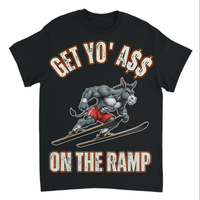 Load image into Gallery viewer, "Get Yo Ass" Ski Jumping - On The Ramp 02 - Gildan 5000 Heavy Cotton Tee