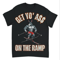 Load image into Gallery viewer, "Get Yo Ass" Ski Jumping - On The Ramp 03 - Gildan 5000 Heavy Cotton Tee
