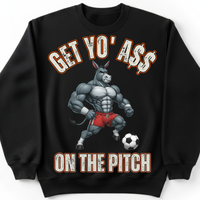 Load image into Gallery viewer, "Get Yo Ass" Soccer - On The Pitch 01 - Gildan 18000 Crewneck Sweatshirt
