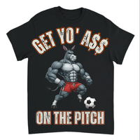 Load image into Gallery viewer, "Get Yo Ass" Soccer - On The Pitch 01 - Gildan 5000 Heavy Cotton Tee