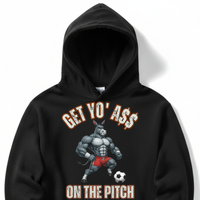 Load image into Gallery viewer, "Get Yo Ass" Soccer - On The Pitch 01 - Lane Seven LS14001 Premium Hooded Sweatshirt