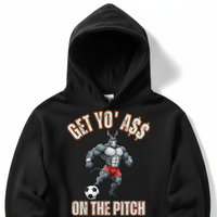Load image into Gallery viewer, "Get Yo Ass" Soccer - On The Pitch 02 - Lane Seven LS14001 Premium Hooded Sweatshirt