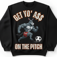 Load image into Gallery viewer, "Get Yo Ass" Soccer - On The Pitch 03 - Gildan 18000 Crewneck Sweatshirt