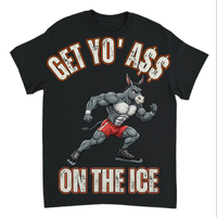 Load image into Gallery viewer, "Get Yo Ass" Speed Skating - On The Ice 01 - Gildan 5000 Heavy Cotton Tee