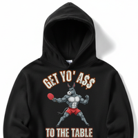 Load image into Gallery viewer, "Get Yo Ass" Table Tennis - To The Table 03 - Lane Seven LS14001 Premium Hooded Sweatshirt