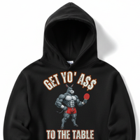 Load image into Gallery viewer, "Get Yo Ass" Table Tennis - To The Table 04 - Lane Seven LS14001 Premium Hooded Sweatshirt