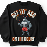 Load image into Gallery viewer, "Get Yo Ass" Tennis - On The Court 03 - Gildan 18000 Crewneck Sweatshirt