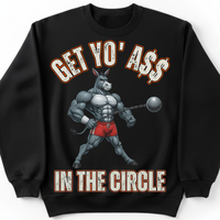 Load image into Gallery viewer, "Get Yo Ass" Track &amp; Field - In The Circle - Hammer 02 - Gildan 18000 Crewneck Sweatshirt