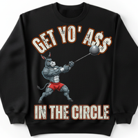 Load image into Gallery viewer, "Get Yo Ass" Track &amp; Field - In The Circle - Hammer 05 - Gildan 18000 Crewneck Sweatshirt