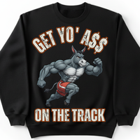 Load image into Gallery viewer, "Get Yo Ass" Track &amp; Field - On The Track 01 - Gildan 18000 Crewneck Sweatshirt
