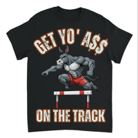 Load image into Gallery viewer, "Get Yo Ass" Track &amp; Field - On The Track - Hurdles 04 - Gildan 5000 Heavy Cotton Tee