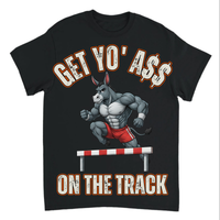 Load image into Gallery viewer, "Get Yo Ass" Track &amp; Field - On The Track - Hurdles 05 - Gildan 5000 Heavy Cotton Tee