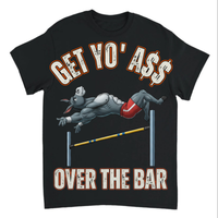 Load image into Gallery viewer, "Get Yo Ass" Track &amp; Field - Over The Bar - High Jump 04 - Gildan 5000 Heavy Cotton Tee