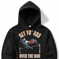 Load image into Gallery viewer, "Get Yo Ass" Track &amp; Field - Over The Bar - High Jump 05 - Lane Seven LS14001 Premium Hooded Sweatshirt