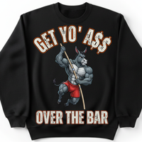 Load image into Gallery viewer, "Get Yo Ass" Track &amp; Field - Over The Bar - Pole Vault 02 - Gildan 18000 Crewneck Sweatshirt