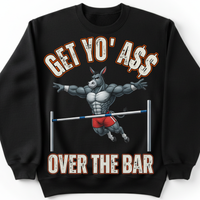Load image into Gallery viewer, "Get Yo Ass" Track &amp; Field - Over The Bar - Pole Vault 07 - Gildan 18000 Crewneck Sweatshirt