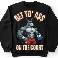 Load image into Gallery viewer, "Get Yo Ass" Volleyball - On The Court 01 - Gildan 18000 Crewneck Sweatshirt