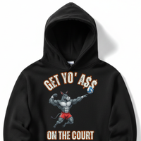Load image into Gallery viewer, "Get Yo Ass" Volleyball - On The Court 02 - Lane Seven LS14001 Premium Hooded Sweatshirt