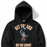 Load image into Gallery viewer, "Get Yo Ass" Volleyball - On The Court 03 - Lane Seven LS14001 Premium Hooded Sweatshirt