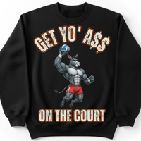 Load image into Gallery viewer, "Get Yo Ass" Volleyball - On The Court 04 - Gildan 18000 Crewneck Sweatshirt