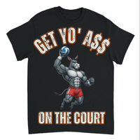 Load image into Gallery viewer, "Get Yo Ass" Volleyball - On The Court 04 - Gildan 5000 Heavy Cotton Tee