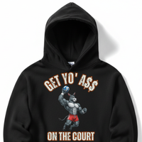 Load image into Gallery viewer, "Get Yo Ass" Volleyball - On The Court 04 - Lane Seven LS14001 Premium Hooded Sweatshirt