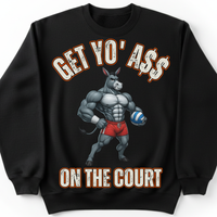 Load image into Gallery viewer, "Get Yo Ass" Volleyball - On The Court 06 - Gildan 18000 Crewneck Sweatshirt