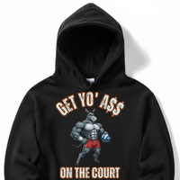 Load image into Gallery viewer, "Get Yo Ass" Volleyball - On The Court 06 - Lane Seven LS14001 Premium Hooded Sweatshirt