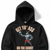 Load image into Gallery viewer, "Get Yo Ass" Volleyball - On The Court 07 - Lane Seven LS14001 Premium Hooded Sweatshirt