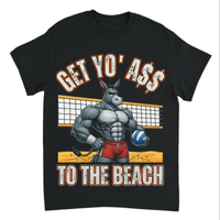 Load image into Gallery viewer, "Get Yo Ass" Volleyball - To The Beach 01 - Gildan 5000 Heavy Cotton Tee