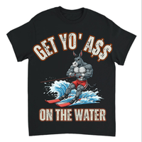 Load image into Gallery viewer, "Get Yo Ass" Water Skiing - On The Water 03 - Gildan 5000 Heavy Cotton Tee