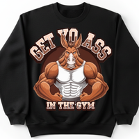 Load image into Gallery viewer, "Get Yo Ass" Weights - In The Gym 99 - Gildan 18000 Crewneck Sweatshirt