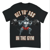 Load image into Gallery viewer, "Get Yo Ass" Weights - In The Gym 01 - Gildan 5000 Heavy Cotton Tee
