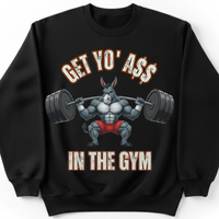 Load image into Gallery viewer, "Get Yo Ass" Weights - In The Gym 02 - Gildan 18000 Crewneck Sweatshirt