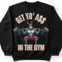 Load image into Gallery viewer, "Get Yo Ass" Weights - In The Gym 03 - Gildan 18000 Crewneck Sweatshirt