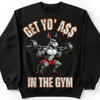 Load image into Gallery viewer, "Get Yo Ass" Weights - In The Gym 04 - Gildan 18000 Crewneck Sweatshirt
