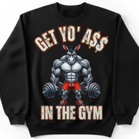 Load image into Gallery viewer, "Get Yo Ass" Weights - In The Gym 06 - Gildan 18000 Crewneck Sweatshirt