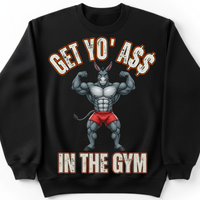 Load image into Gallery viewer, "Get Yo Ass" Weights - In The Gym 08 - Gildan 18000 Crewneck Sweatshirt