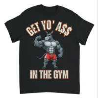 Load image into Gallery viewer, "Get Yo Ass" Weights - In The Gym 09 - Gildan 5000 Heavy Cotton Tee