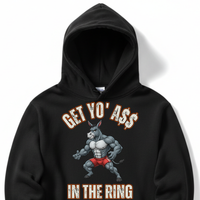 Load image into Gallery viewer, "Get Yo Ass" Wrestling - In The Ring 02 - Lane Seven LS14001 Premium Hooded Sweatshirt